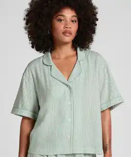 Hunkemoller Hunkemöller Geweven jasje met korte mouwen Groen aanbieding