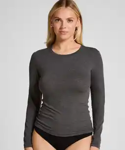 Hunkemoller Hunkemöller Lange mouwen shirt van zachte katoen Grijs aanbieding