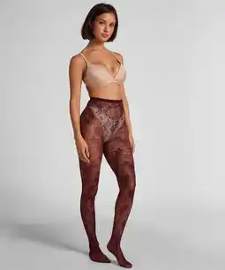 Hunkemoller Hunkemöller Panty Allover Lace Paars aanbieding