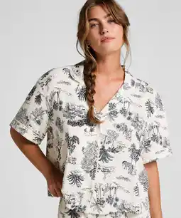 Hunkemoller Hunkemöller Geweven jasje met korte mouwen Wit aanbieding