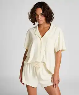 Hunkemoller Hunkemöller Short met badstoftextuur Wit aanbieding