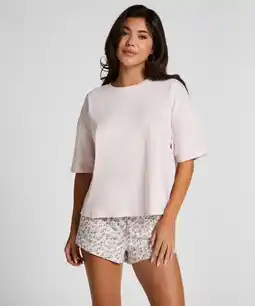 Hunkemoller Hunkemöller Pyjamaset Katoen Jersey Short Paars aanbieding