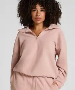 Hunkemoller Hunkemöller Sportieve fleece top met rits Roze aanbieding