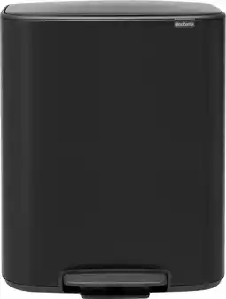 Coolblue Brabantia Bo Pedal Bin 60 Liter Matt Black aanbieding