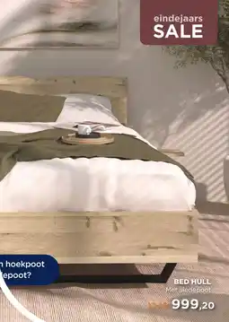 TotaalBED Bed Hull | houten hoofdbord | 140 x 200 cm | Slede poten aanbieding