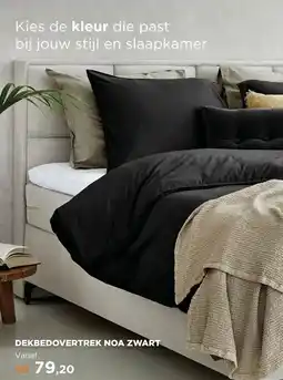 TotaalBED Dekbedovertrek Noa Zwart 140 x 200/220 cm aanbieding