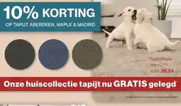 Roobol OP TAPIJT ABERDEEN, MAPLE & MADRID aanbieding