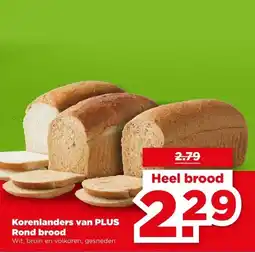 PLUS Korenlanders van PLUS Rond brood aanbieding