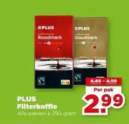 PLUS PLUS Filterkoffie aanbieding