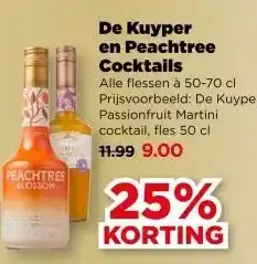 PLUS De Kuyper en Peachtree Cocktails aanbieding
