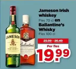 PLUS Jameson Irish whiskey , en Ballantine's Whisky aanbieding