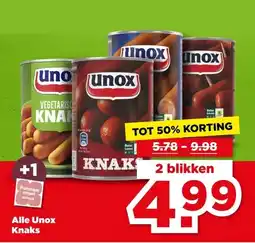 PLUS Alle Unox Knaks aanbieding