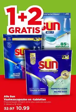 PLUS Alle Sun Vaatwascapsules en -tabletten aanbieding
