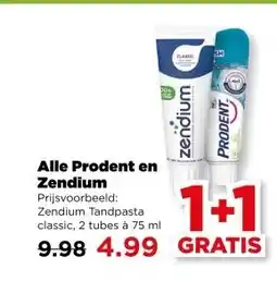 PLUS Alle Prodent en Zendium aanbieding