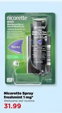 PLUS Nicorette Spray freshmint 1 mg aanbieding