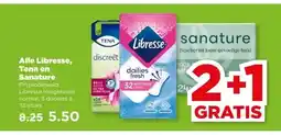 PLUS Alle Libresse, Tena en Sanature aanbieding