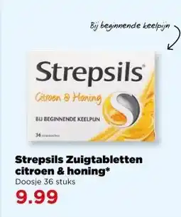 PLUS Strepsils Zuigtabletten citroen & honing aanbieding
