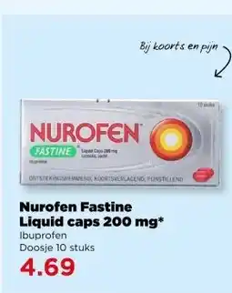 PLUS Nurofen Fastine Liquid caps 200 mg aanbieding