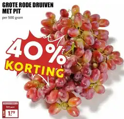MCD Supermarkt GROTE RODE DRUIVEN MET PIT aanbieding