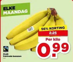 PLUS PLUS Fairtrade bananen aanbieding