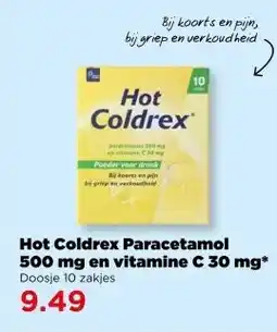 PLUS Hot Coldrex Paracetamol 500 mg en vitamine C 30 mg aanbieding