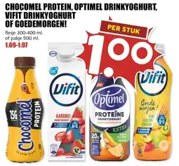 MCD Supermarkt CHOCOMEL PROTEIN, OPTIMEL DRINKYOGHURT, VIFIT DRINKYOGHURT OF GOEDEMORGEN! aanbieding