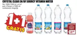 MCD Supermarkt CRYSTAL CLEAR EN/OF SOURCY VITAMIN WATER aanbieding
