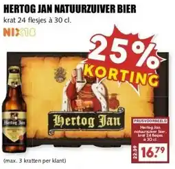 MCD Supermarkt HERTOG JAN NATUURZUIVER BIER aanbieding