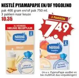 MCD Supermarkt NESTLÉ PYJAMAPAPJE EN/OF YOGOLINO aanbieding
