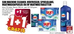 MCD Supermarkt SUN MACHINE CLEANER, VERFRISSER, SPOELGLANS, VAATWASCAPSULES EN/OF VAATWASTABLETTEN aanbieding
