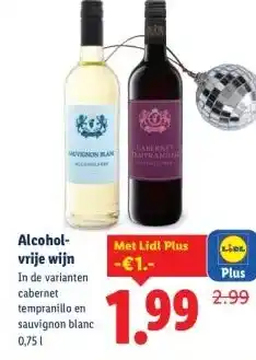 Lidl Alcohol- vrije wijn aanbieding