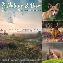 Intratuin Plenty Gifts kalender natuur en dier 2026 30 x 30 cm aanbieding