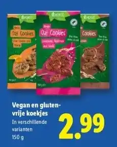 Lidl Vegan en gluten- vrije koekjes aanbieding