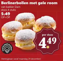 Coop Berlinerbollen met gele room aanbieding