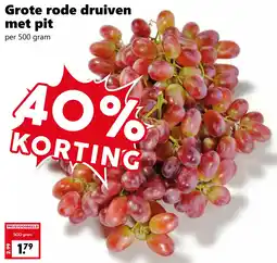 Coop Grote rode druiven met pit aanbieding