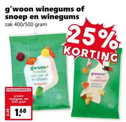 Coop g'woon winegums of snoep en winegums aanbieding