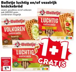 Coop Bolletje luchtig en/of vezelrijk knäckebröd aanbieding