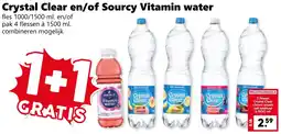Coop Crystal Clear en/of Sourcy Vitamin water aanbieding