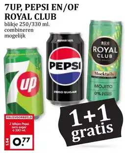 Coop 7UP, PEPSI EN/OF ROYAL CLUB aanbieding