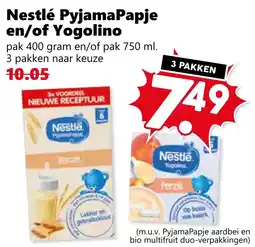 Coop Nestlé PyjamaPapje en/of Yogolino aanbieding