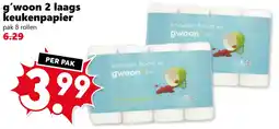 Coop g'woon 2 laags keukenpapier aanbieding