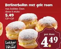 Boon`s Markt Berlinerbollen met gele room aanbieding
