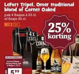 Boon`s Markt LeFort Tripel, Omer traditional blond of Cornet Oaked aanbieding