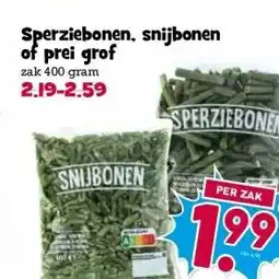 Boon`s Markt Sperziebonen, snijbonen of prei grof aanbieding