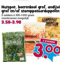 Boon`s Markt Hutspot. boerenkool grof. andijvie grof en/of stamppotaardappelen aanbieding