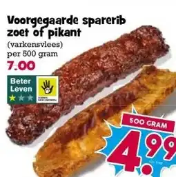 Boon`s Markt Voorgegaarde sparerib zoet of pikant aanbieding