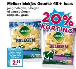 Boon`s Markt Melkan blokjes Goudse 48+ kaas aanbieding