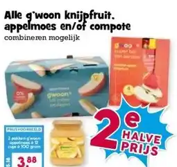 Boon`s Markt Alle g'woon knijpfruit. appelmoes en/of compote aanbieding