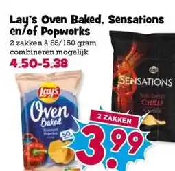 Boon`s Markt Lay's Oven Baked. Sensations en/of Popworks aanbieding