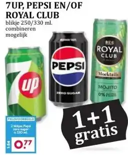 Boon`s Markt 7UP, PEPSI EN/OF ROYAL CLUB aanbieding